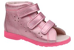 Sandałki Profilaktyczne Ortopedyczne Buty DAWID 1041 Róż-Perła KL-90