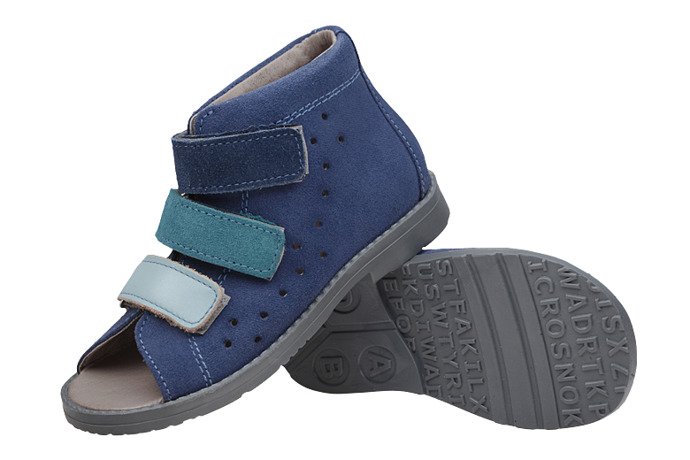 Sandałki Profilaktyczne Ortopedyczne Buty DAWID 1041 Niebieskie GJNP