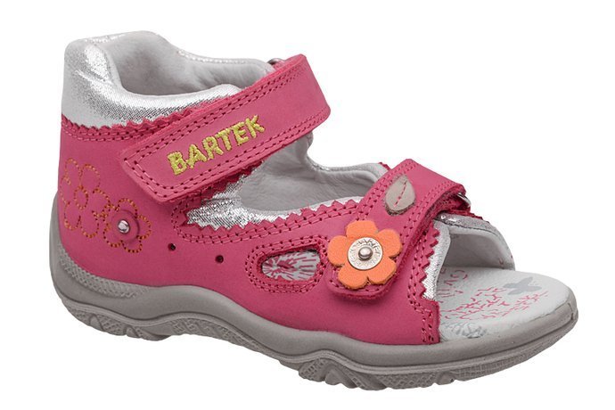 Sandałki na rzepy BARTEK 11068-0R9 Różowe