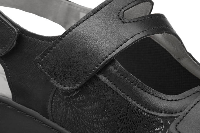 Sandały AXEL Comfort 2462 H Czarne na Haluksy